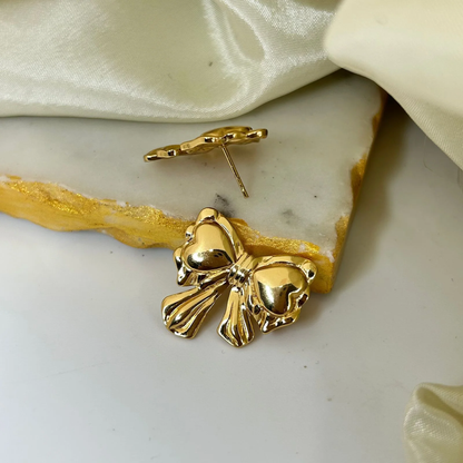 Stainless Steel Bow Earrings For Women & Girls(Anti-Tarnish)