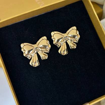 Stainless Steel Bow Earrings For Women & Girls(Anti-Tarnish)