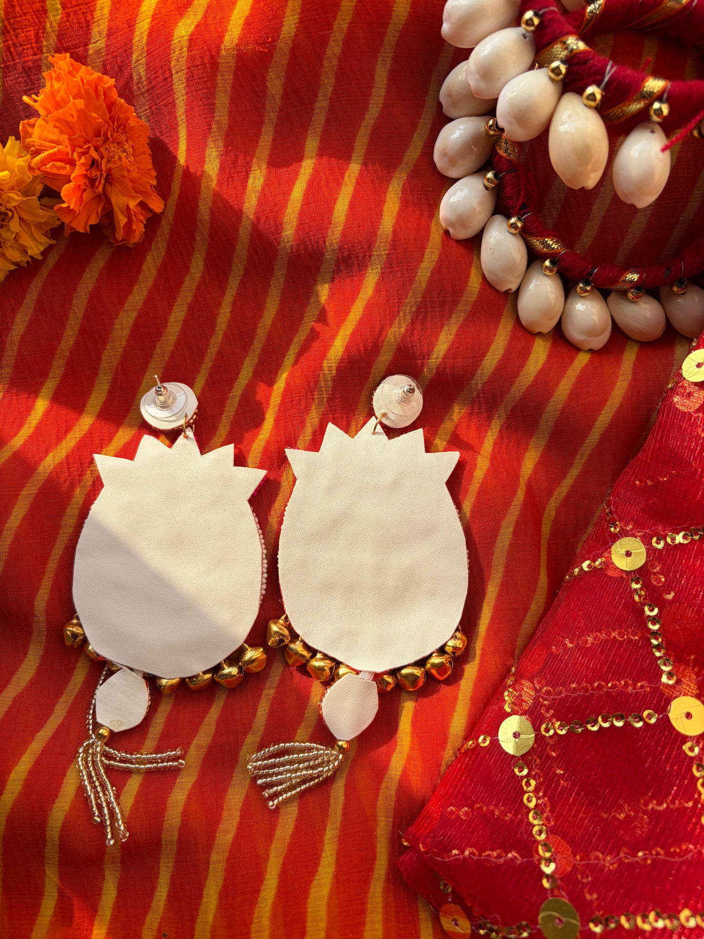 Handmade Beaded Dulhania Wedding Earrings for Women