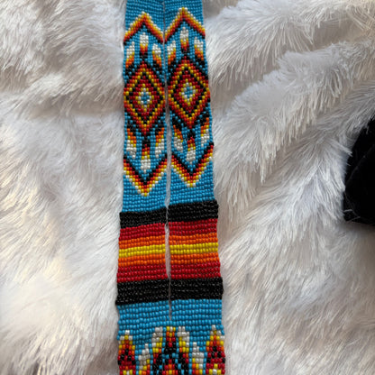 Handmade Beaded Long Loom Native American Style Necklace