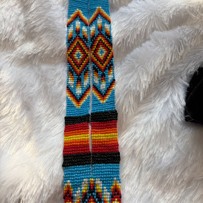 Handmade Beaded Long Loom Native American Style Necklace