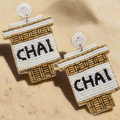 Handmade Beaded Chai Earrings