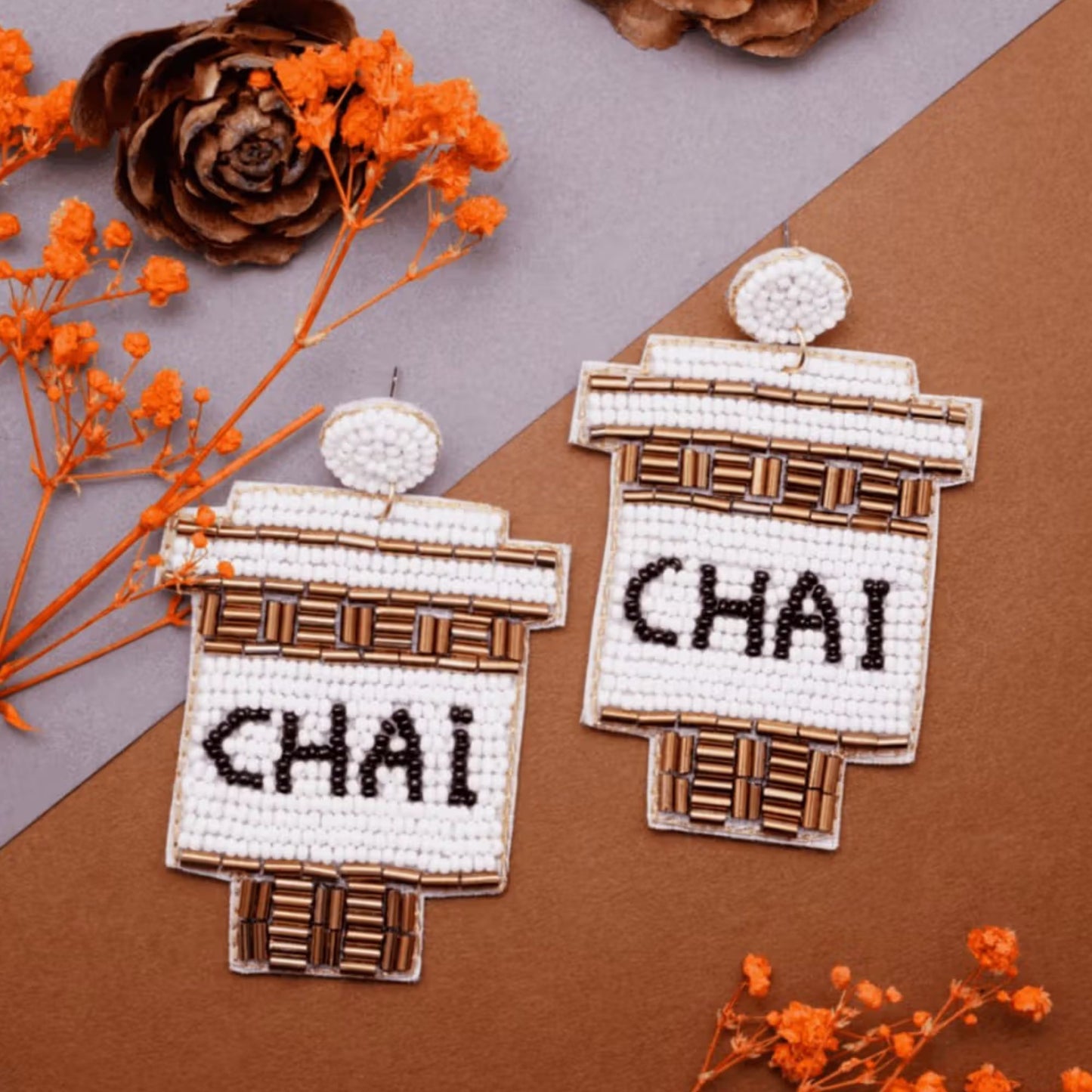 Handmade Beaded Chai Earrings