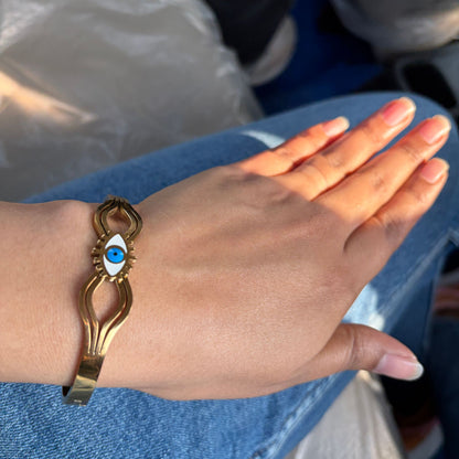 Gold Plated Evil Eye Bracelet for Women(Anti-Tarnish)