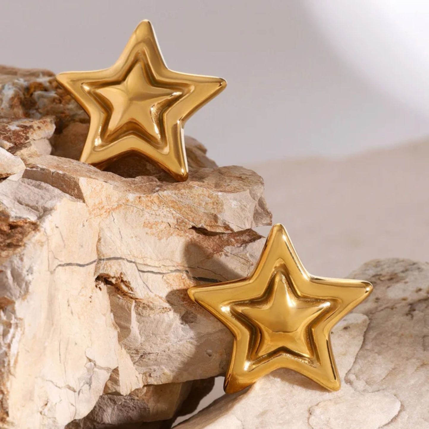 Stainless Steel Star Shaped Earring for Women