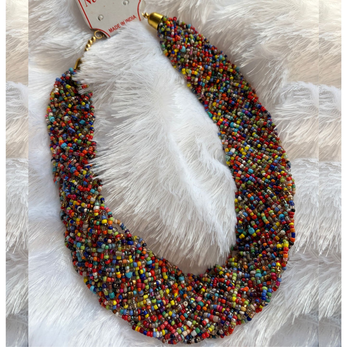 Handmade Beaded Seed Beads Casting Multi  Colored  Necklace For Women