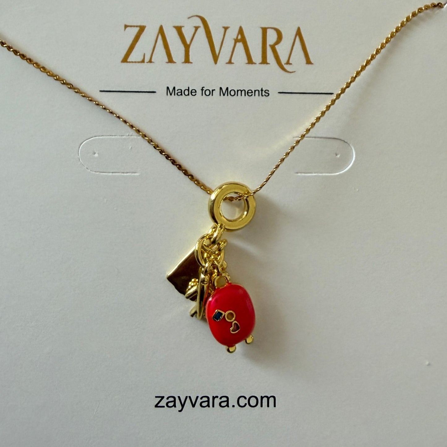 Stainless Steel Gold Plated Travel Girl Necklace for Woman